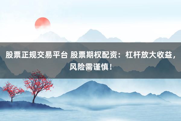 股票正规交易平台 股票期权配资：杠杆放大收益，风险需谨慎！