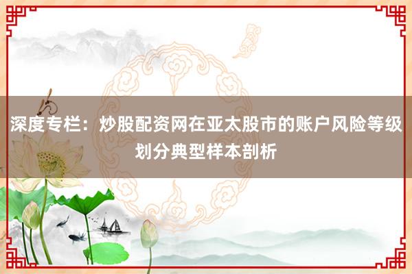 深度专栏：炒股配资网在亚太股市的账户风险等级划分典型样本剖析