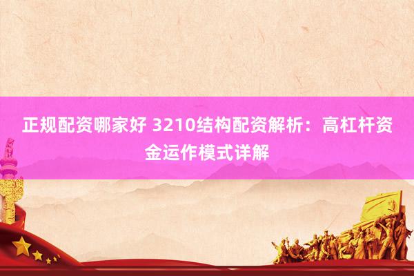 正规配资哪家好 3210结构配资解析：高杠杆资金运作模式详解