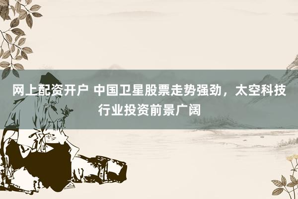 网上配资开户 中国卫星股票走势强劲，太空科技行业投资前景广阔