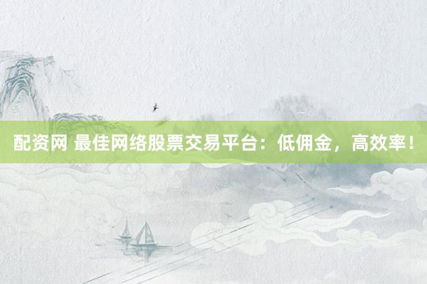 配资网 最佳网络股票交易平台：低佣金，高效率！
