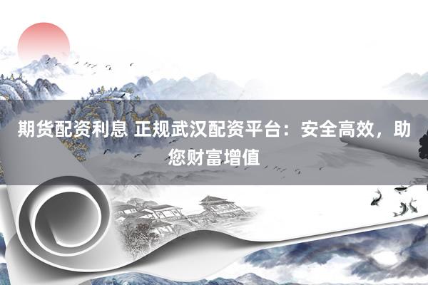 期货配资利息 正规武汉配资平台：安全高效，助您财富增值